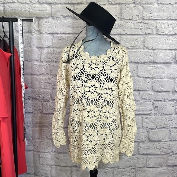 Vintage Forenza boho crochet sweater - Picture 1 of 7